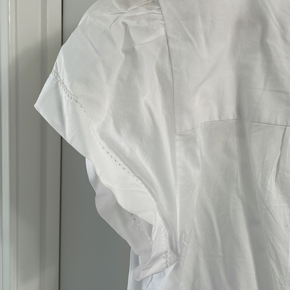 Gap - White Cotton shirt with lace detailing - Small Tall - Picture 6 of 13